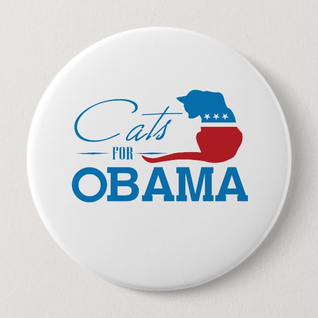 Badge Rond 10 Cm CATS FOR OBAMA - -.png (Devant)