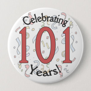 Badge Rond 10 Cm Célébration du bouton énorme d'anniversaire de 