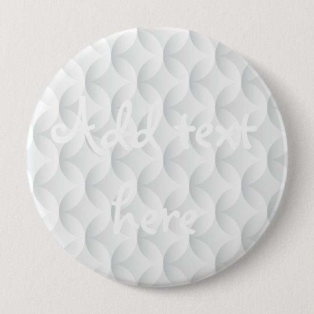Badge Rond 10 Cm Cercle blanc en relief (Devant)