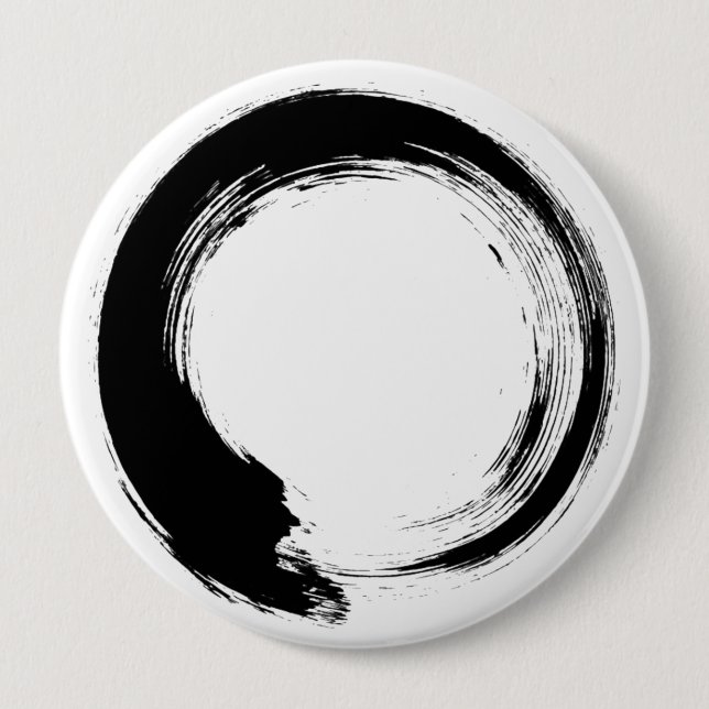 Badge Rond 10 Cm Cercle Zen Enso (Devant)