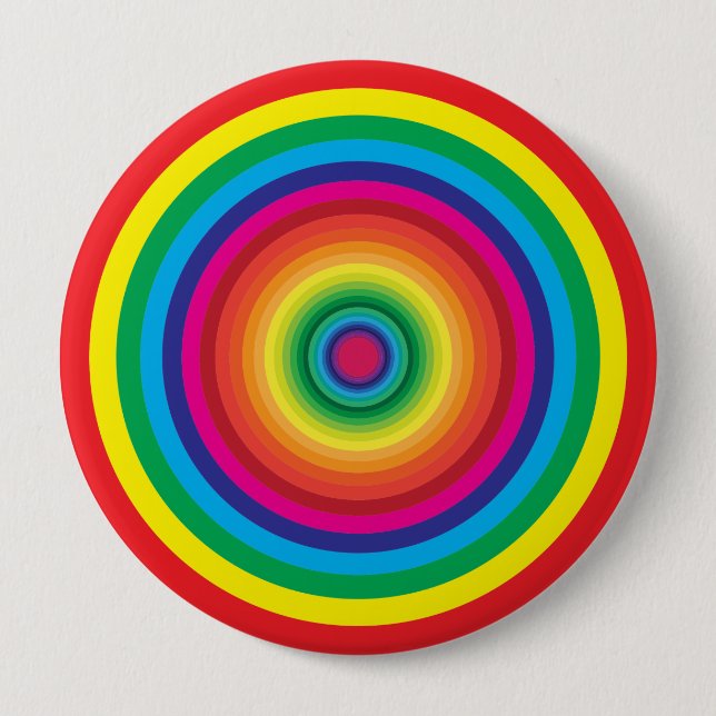 Badge Rond 10 Cm cercles concentriques de nuances de couleurs (Devant)