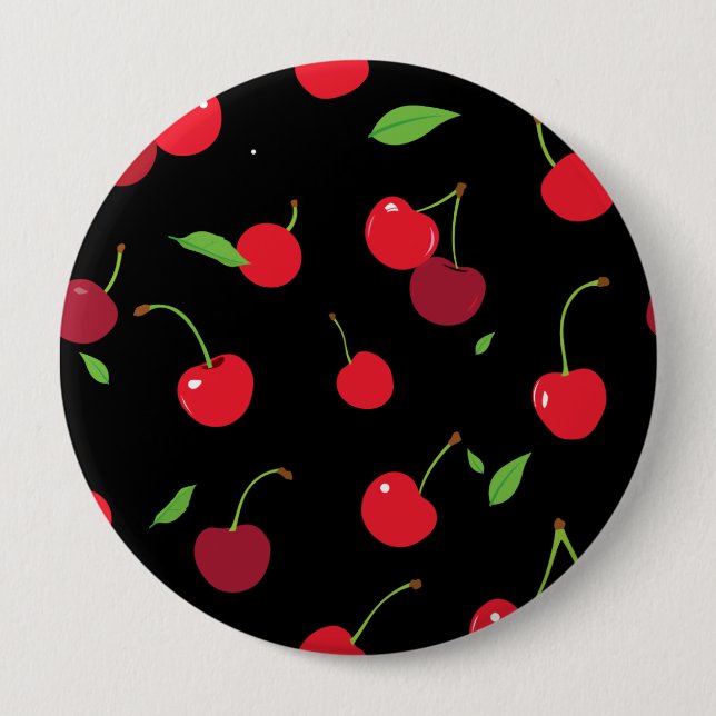 Badge Rond 10 Cm Cerise 2 (Devant)