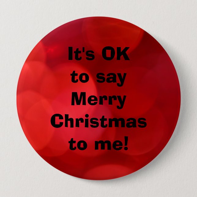 Badge Rond 10 Cm "C'est bon de me dire Joyeux Noël" Bouton (Devant)
