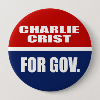 BADGE ROND 10 CM CHARLIE CRIST POUR LE SÉNAT