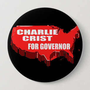BADGE ROND 10 CM CHARLIE CRIST POUR LE SÉNAT