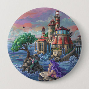 Badge Rond 10 Cm Château de la Sirène