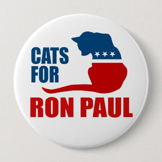 BADGE ROND 10 CM CHATS POUR RON PAUL