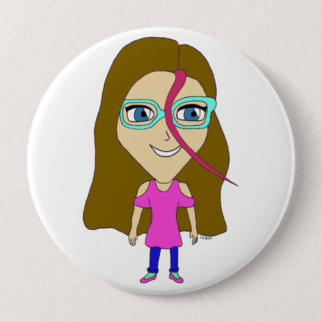 Badge Rond 10 Cm chibi (Devant)