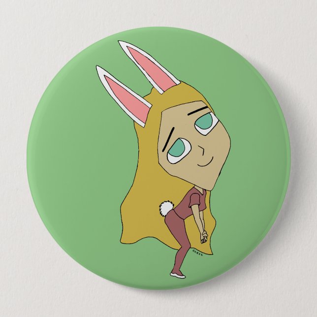 Badge Rond 10 Cm chibi bunnygirl (Devant)