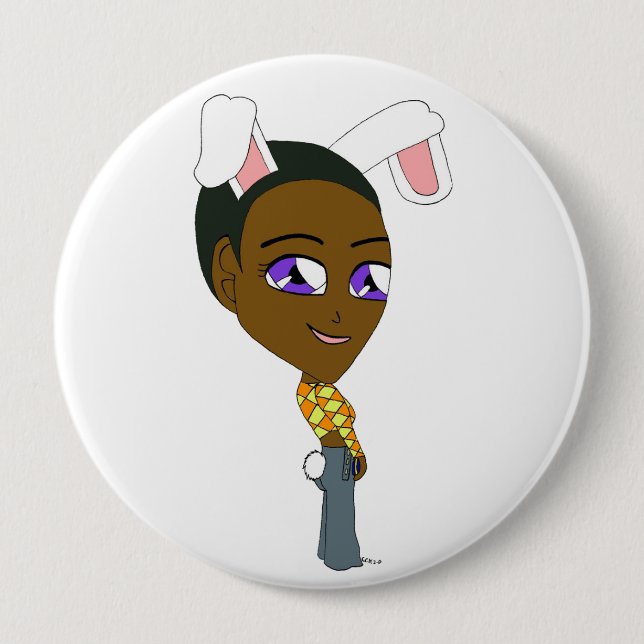 Badge Rond 10 Cm chibi bunnygirl (Devant)