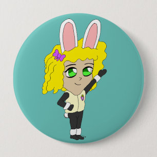 Badge Rond 10 Cm chibi bunnygirl