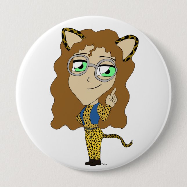 Badge Rond 10 Cm chibi catgirl (Devant)