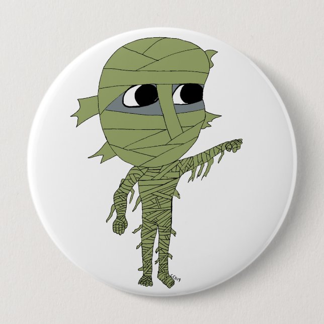 Badge Rond 10 Cm chibi mummy (Devant)