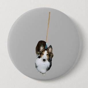 Badge Rond 10 Cm Chien à la broche