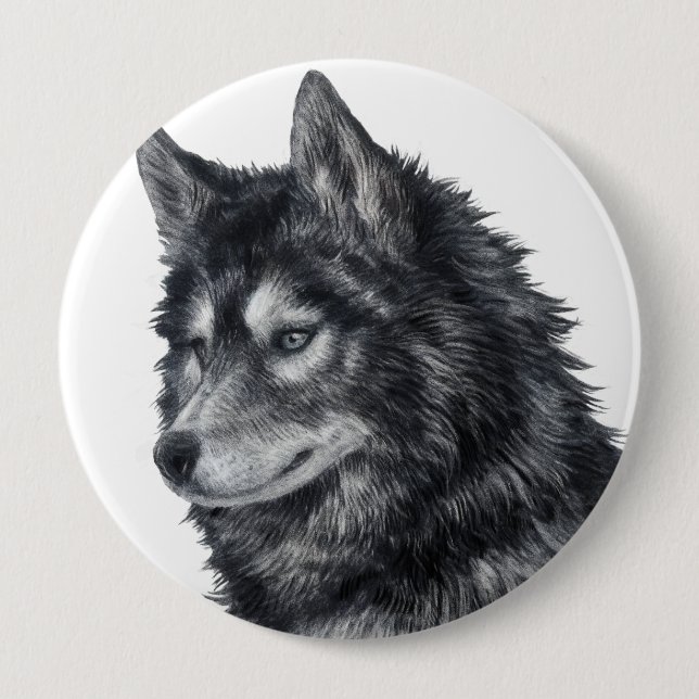 Badge Rond 10 Cm Chien de Balto (Devant)