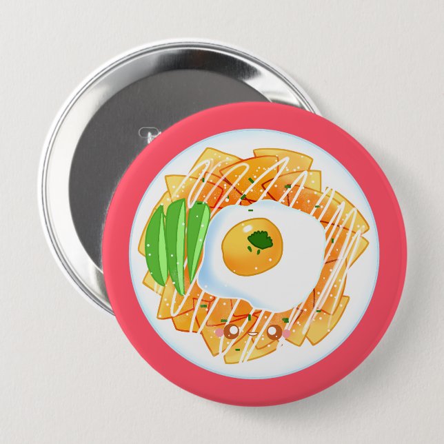 Badge Rond 10 Cm Chilaquiles Rojos (Devant & derrière)