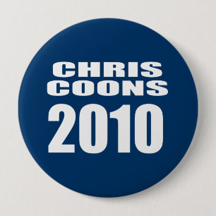 BADGE ROND 10 CM CHRIS COONS POUR SÉNAT