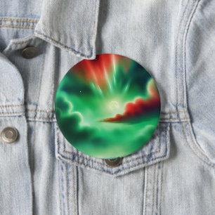 Badge Rond 10 Cm ciel vert