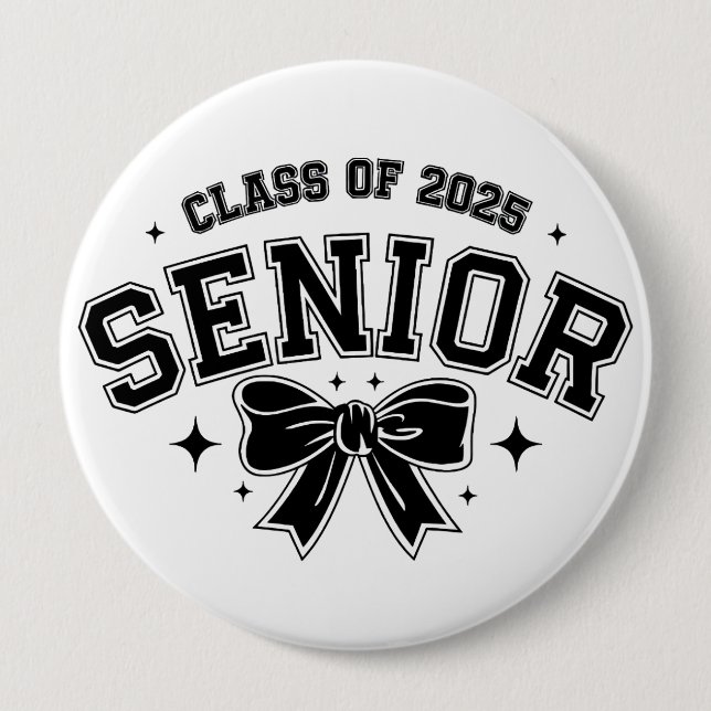 Badge Rond 10 Cm Classe supérieure de 2025 (Devant)
