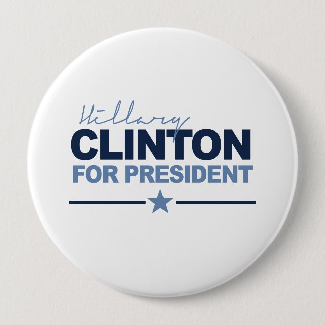 BADGE ROND 10 CM CLINTON 2016 SIGNERICA - .PNG (Devant)