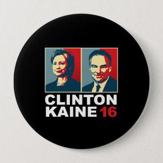Badge Rond 10 Cm Clinton Kaine 16 - Posterized --