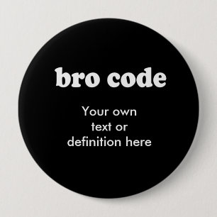 BADGE ROND 10 CM CODE DE BRO