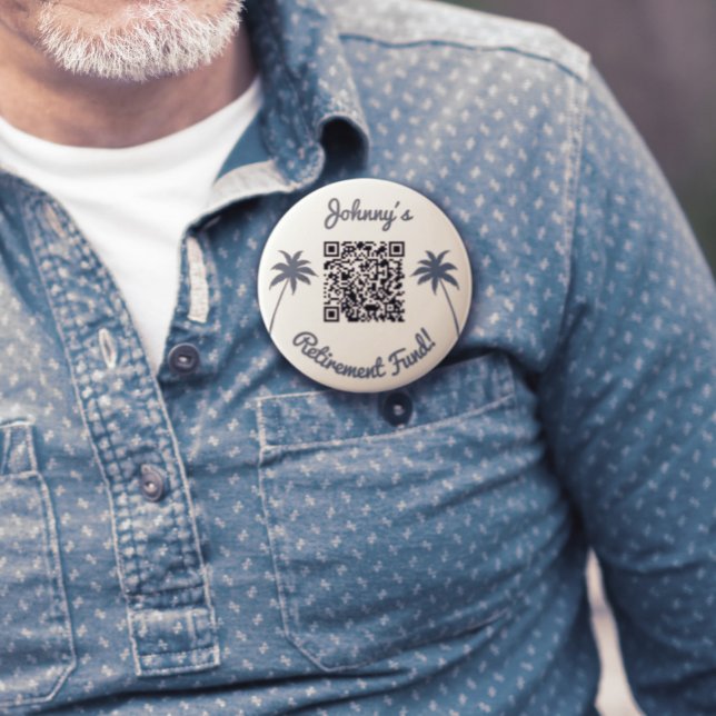 Badge Rond 10 Cm Code venmo qr du fonds de retraite (Créateur téléchargé)