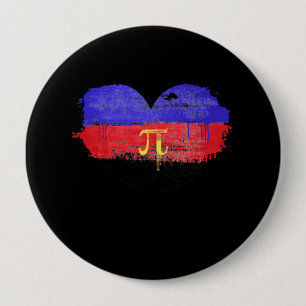 BADGE ROND 10 CM COEUR POLYAMOUR - AMOUR POLYAMOIRE - SYMBOLE -
