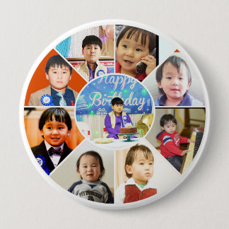 Badge Rond 10 Cm Collage photo