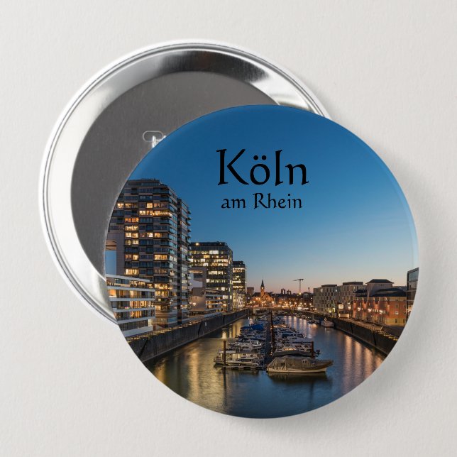 Badge Rond 10 Cm Cologne Allemagne (Devant & derrière)
