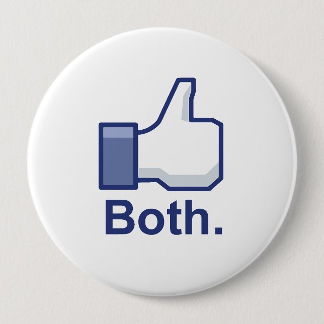 Badge Rond 10 Cm Comme tous les deux (Devant)