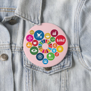 Badge Rond 10 Cm Communauté de plaidoyer pour les objectifs de dura
