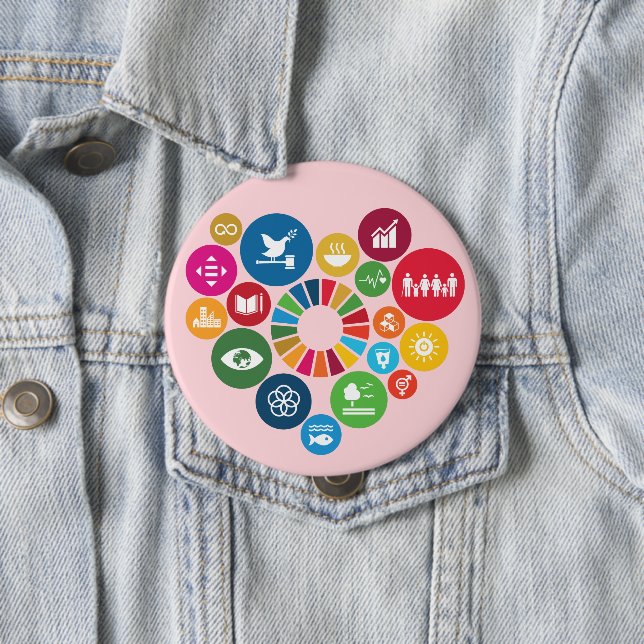 Badge Rond 10 Cm Communauté de plaidoyer pour les objectifs de dura (En situation)