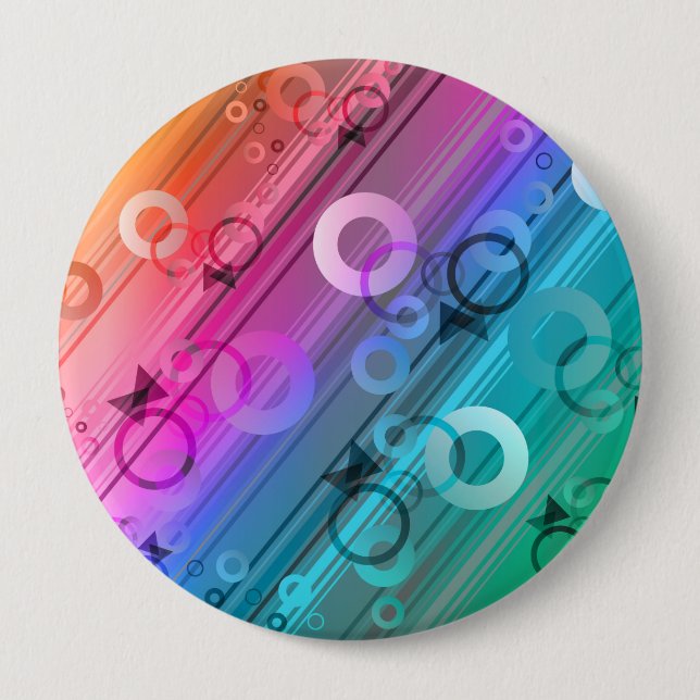 Badge Rond 10 Cm Composition Abstraite (Devant)