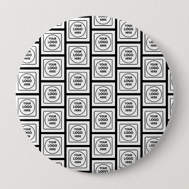 Badge Rond 10 Cm Conception de motif répétitif de logo ou d'image p (Devant)