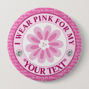 Badge Rond 10 Cm Conception de sensibilisation au cancer du sein à 