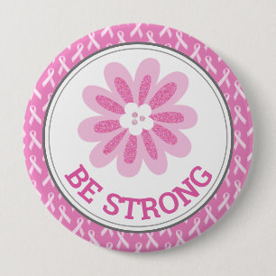 Badge Rond 10 Cm Conception de sensibilisation au cancer du sein Fl