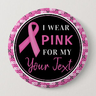 Badge Rond 10 Cm Conception de sensibilisation au cancer du sein Ru