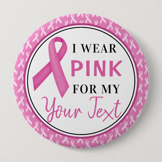 Badge Rond 10 Cm Conception de sensibilisation au cancer du sein Ru (Devant)