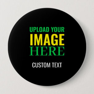 Badge Rond 10 Cm Conception moderne d'image et de texte noir simple