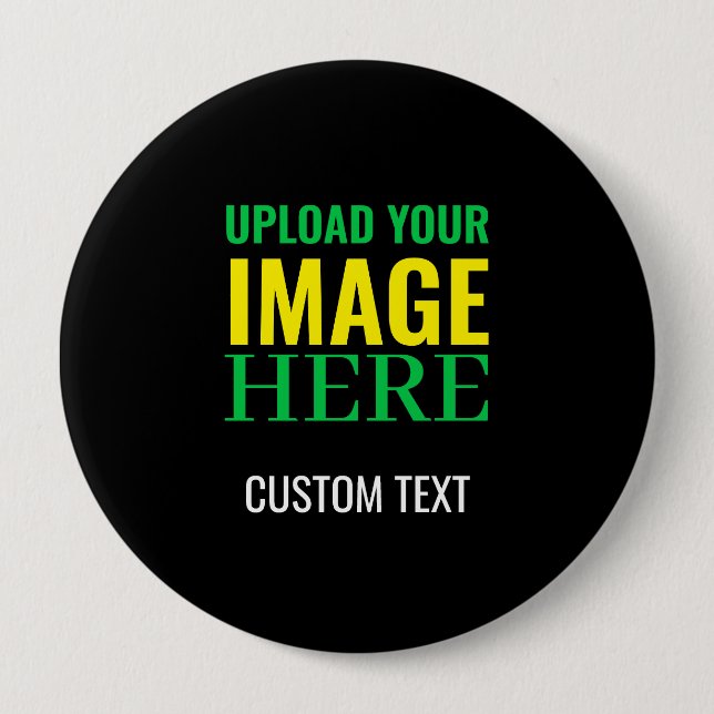 Badge Rond 10 Cm Conception moderne simple de texte et d'image en n (Devant)