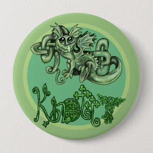 Badge Rond 10 Cm Connard ! Celtic Knot lil Dragon ~Buttons