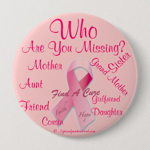 Badge Rond 10 Cm Conscience de Cancer