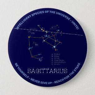 Badge Rond 10 Cm Constellation du zodiaque Sagittaire
