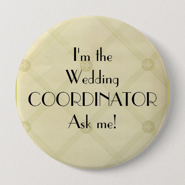 Badge Rond 10 Cm Coordonnateur-Planificateur de mariage (Devant)