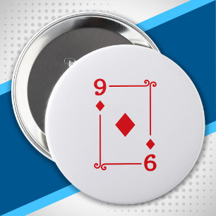 Badge Rond 10 Cm Correspondance Neuf Diamants Convient À Jouer Cart