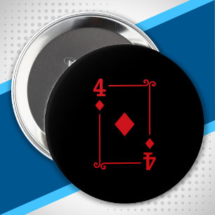 Badge Rond 10 Cm Correspondance Quatre Diamants Convient À Jouer Ca