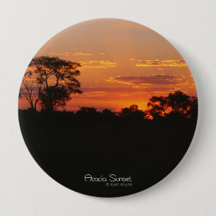 Badge Rond 10 Cm Coucher de soleil Acacia
