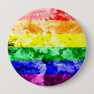 BADGE ROND 10 CM COULEUR D'EAU DU CARRÉ DU DRAPEAU DE PLANCHE