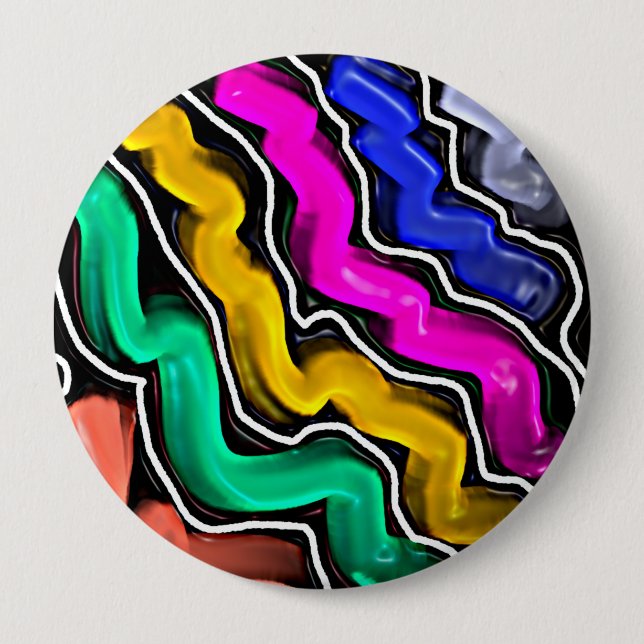 Badge Rond 10 Cm Couleurs Fugitives (Devant)